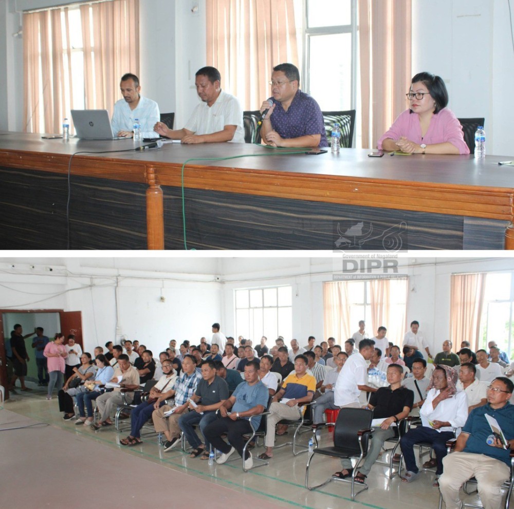 DC Chümoukedima addressing the training session of BLOs at conference hall, Office of the Deputy Commissioner, Chümoukedima on July 15. (DIPR Photo)